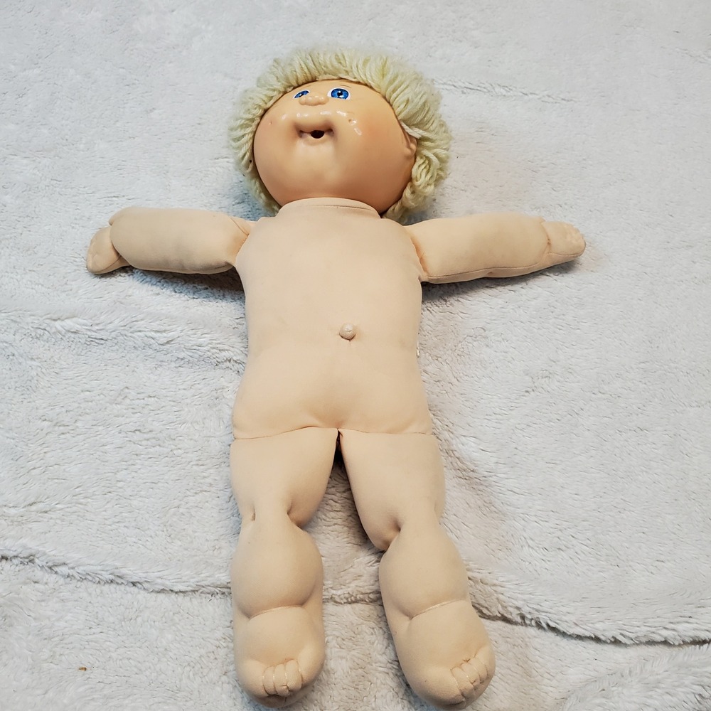 Vintage Cabbage Patch Kids 1980s 80s 16" Blond Hair Blue‎ Eyes Doll Toy Plush